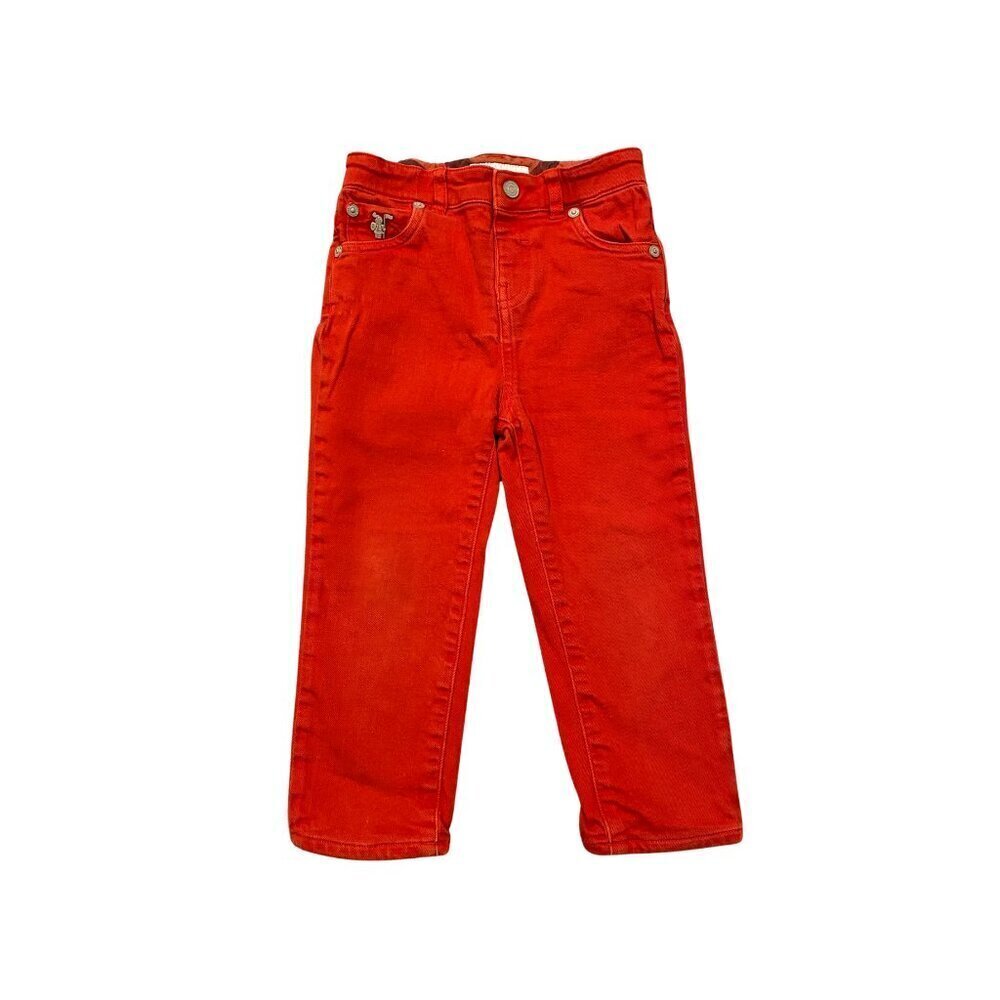 Burberry Toddler Boy's Red/Orange Denim Pant - Size 3y - Excellent!